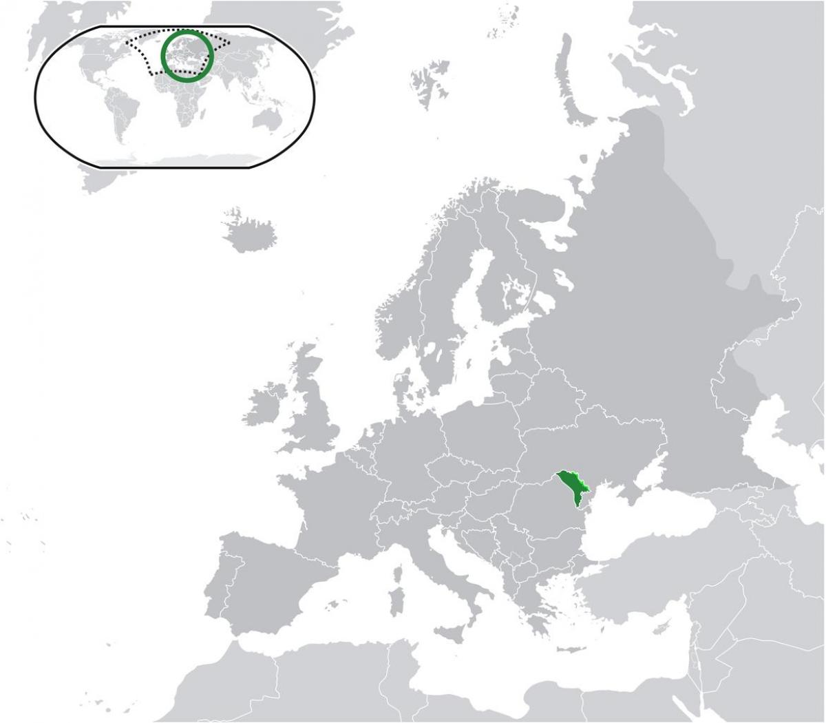 Moldàvia ubicació en el mapa del món